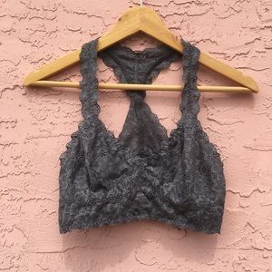 Felina Gray Lacy Bralette